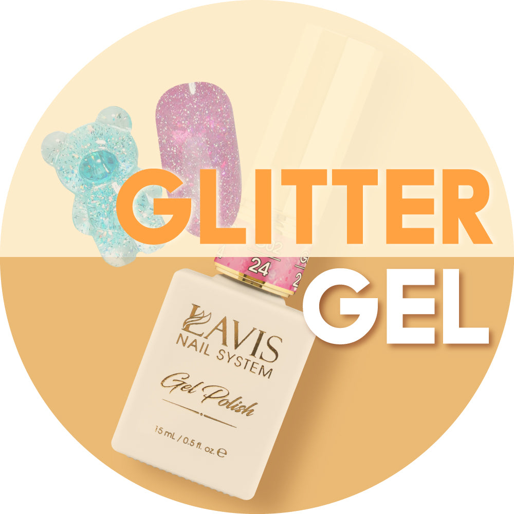 LAVIS Glitter G02 - 02 - Gel Polish 0.5 oz - Pillow Talk Collection