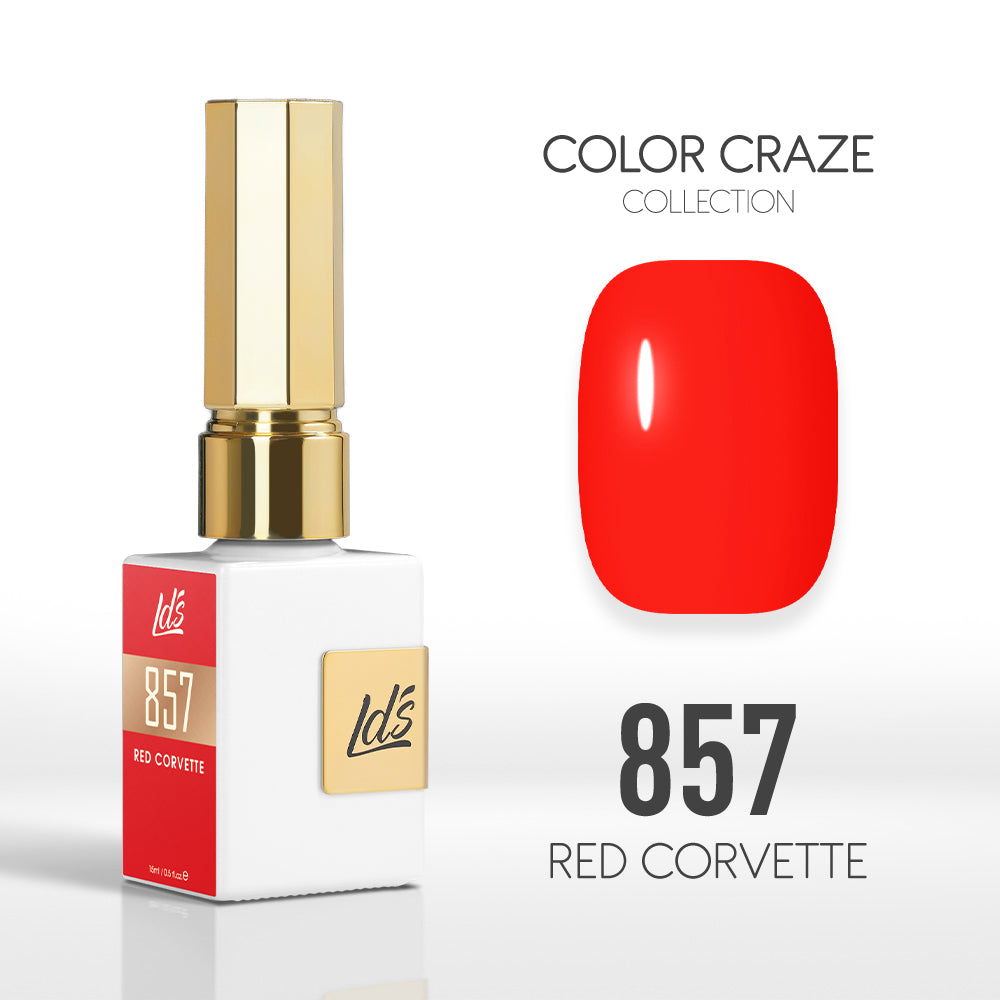 LDS Color Craze Gel Nail Polish - 857 Red Corvette - 0.5oz