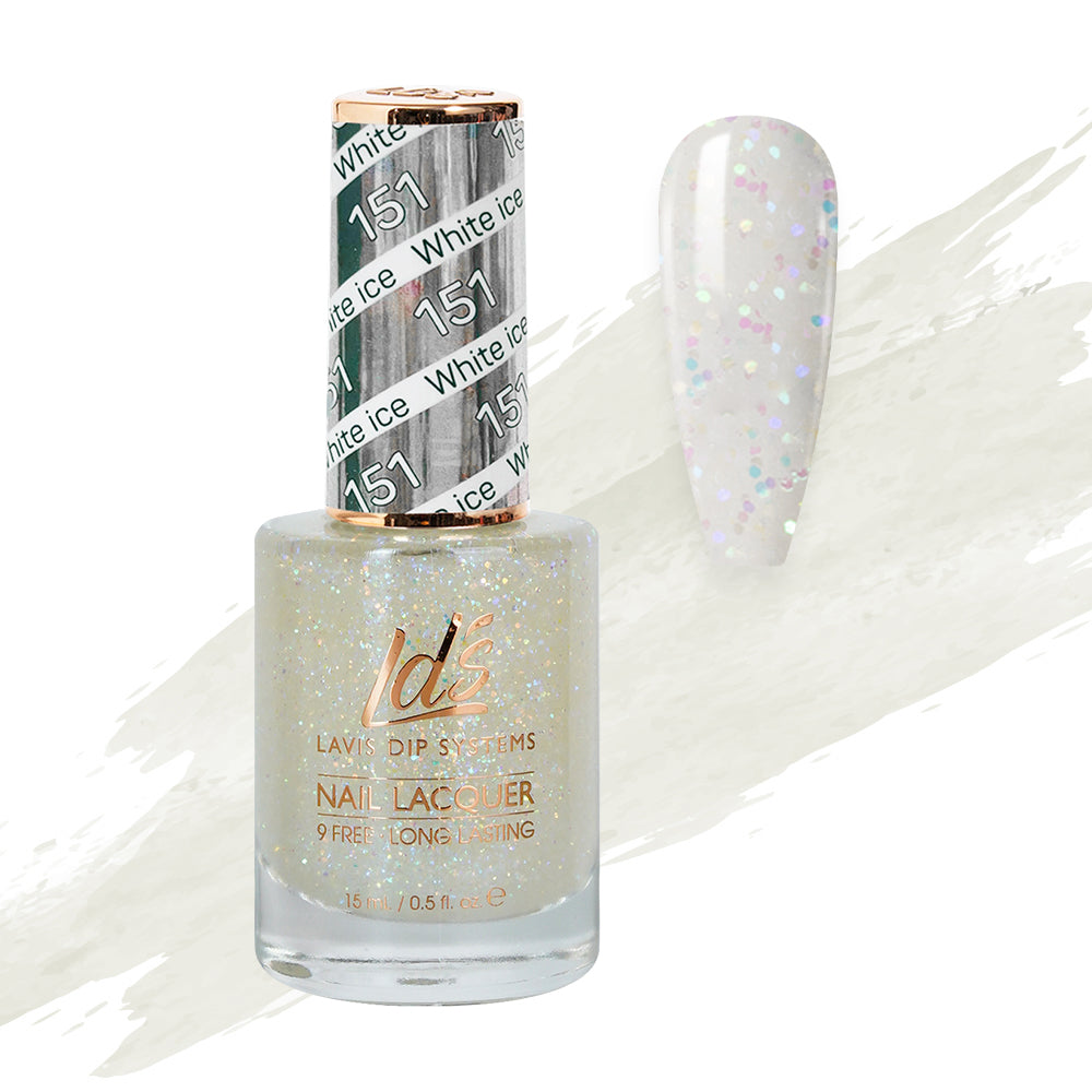 LDS Dipping Powder Nail - 148 French white - Glitter Colors - 1oz