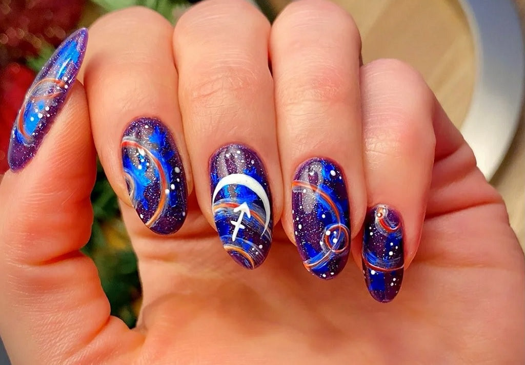 Sagittarius-Inspired Nail Art Ideas