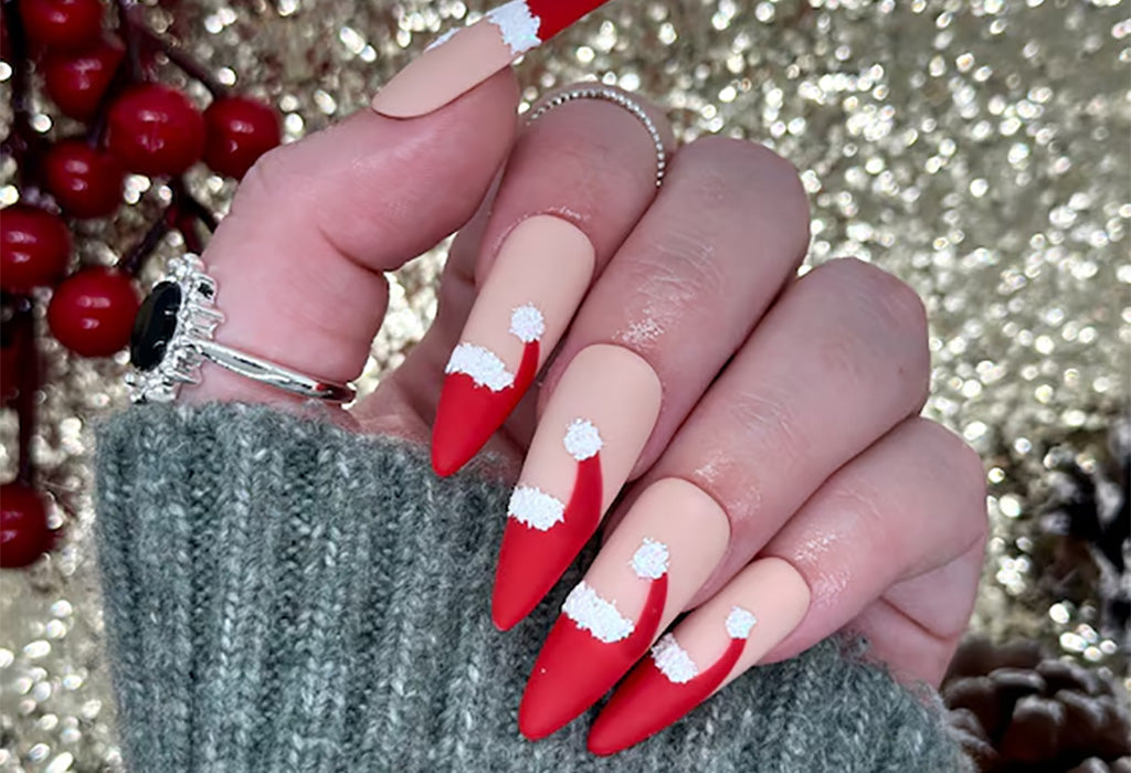 Jubilant Holiday Magic: Master Santa Hat Nails in Minutes!