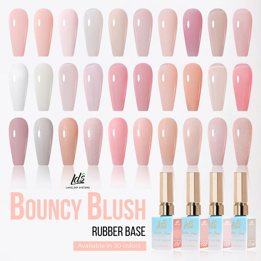 LDS Rubber Base Gel Polish - Bouncy Blush Collection