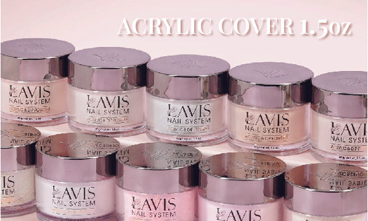 LAVIS Clear, Pink, White and Cover Acrylic & Dipping Powders