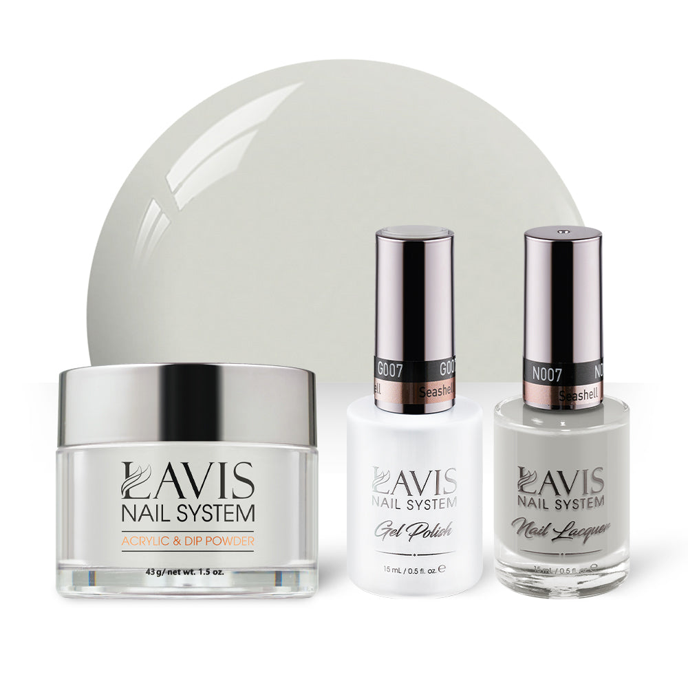 LAVIS 3 in 1 - 007 Seashell - Acrylic & Dip Powder, Gel & Lacquer