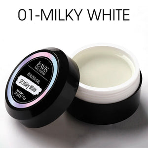 LAVIS J01 - Builder Gel In The Jar 15g - Milky White