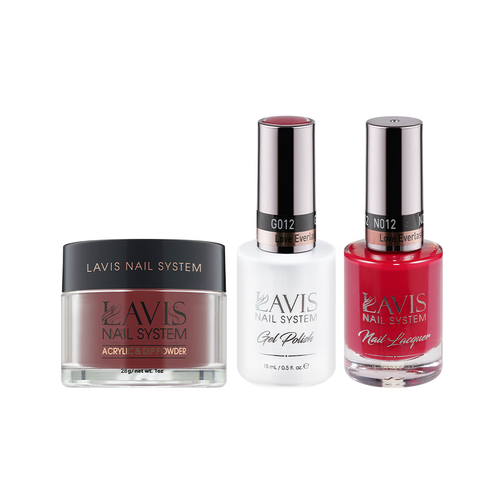 LAVIS 3 in 1 - 012 Love Everlasting - Acrylic & Dip Powder, Gel & Lacquer