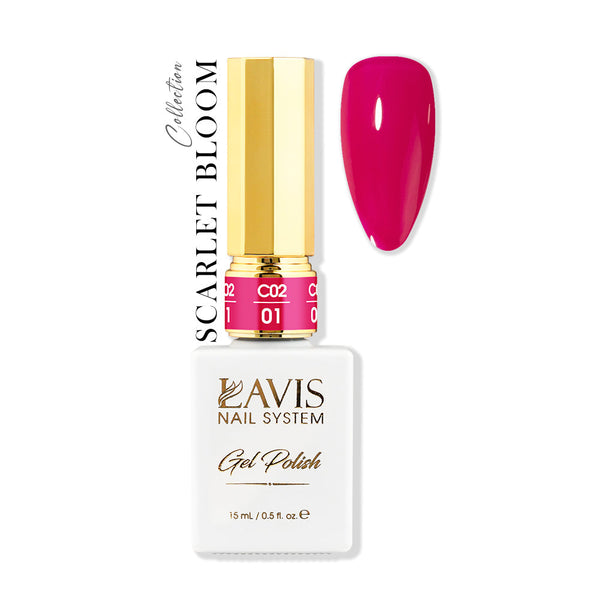 LAVIS C02 - 01 - Gel Polish 0.5 oz - Scarlet Bloom Collection by LAVIS NAILS sold by DTK Nail Supply