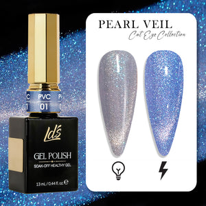 LDS 01 - Gel Polish 0.5 oz - Pearl Veil Cat Eyes
