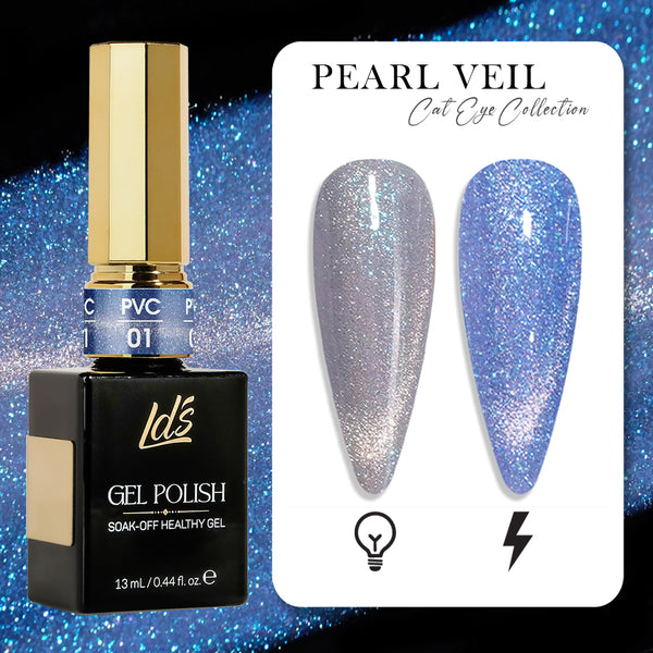 LDS 01 - Gel Polish 0.5 oz - Pearl Veil Cat Eyes
