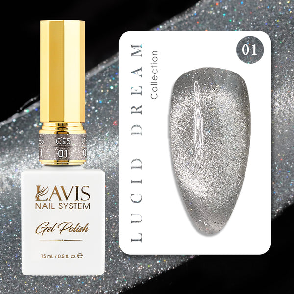 LAVIS Cat Eye CE5 - 01 - Gel Polish 0.5 oz - Lucid Dream Collection