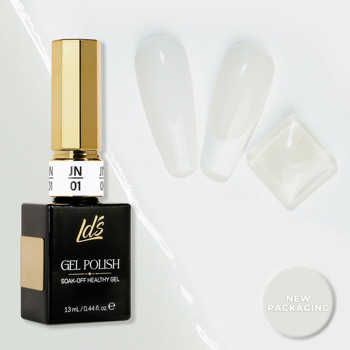 Jelly Gel Polish Colors - LDS 01 Simply White - Nude Collection