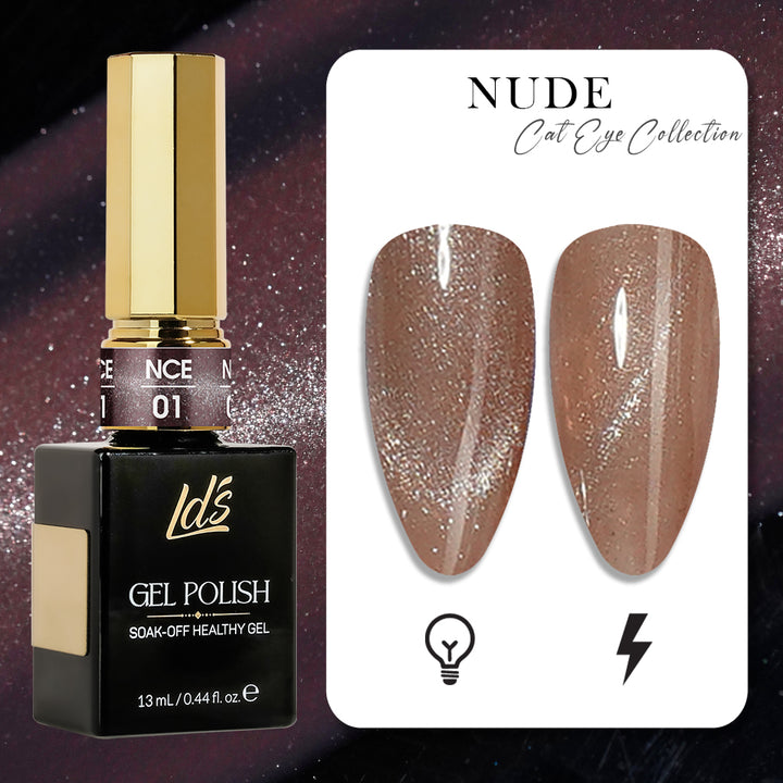 LDS 01 - Gel Polish 0.5 oz - Nude Cat Eyes