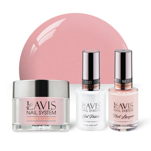 LAVIS 3 in 1 - 021 Bubble Gum Pop Gum - Acrylic & Dip Powder, Gel & Lacquer