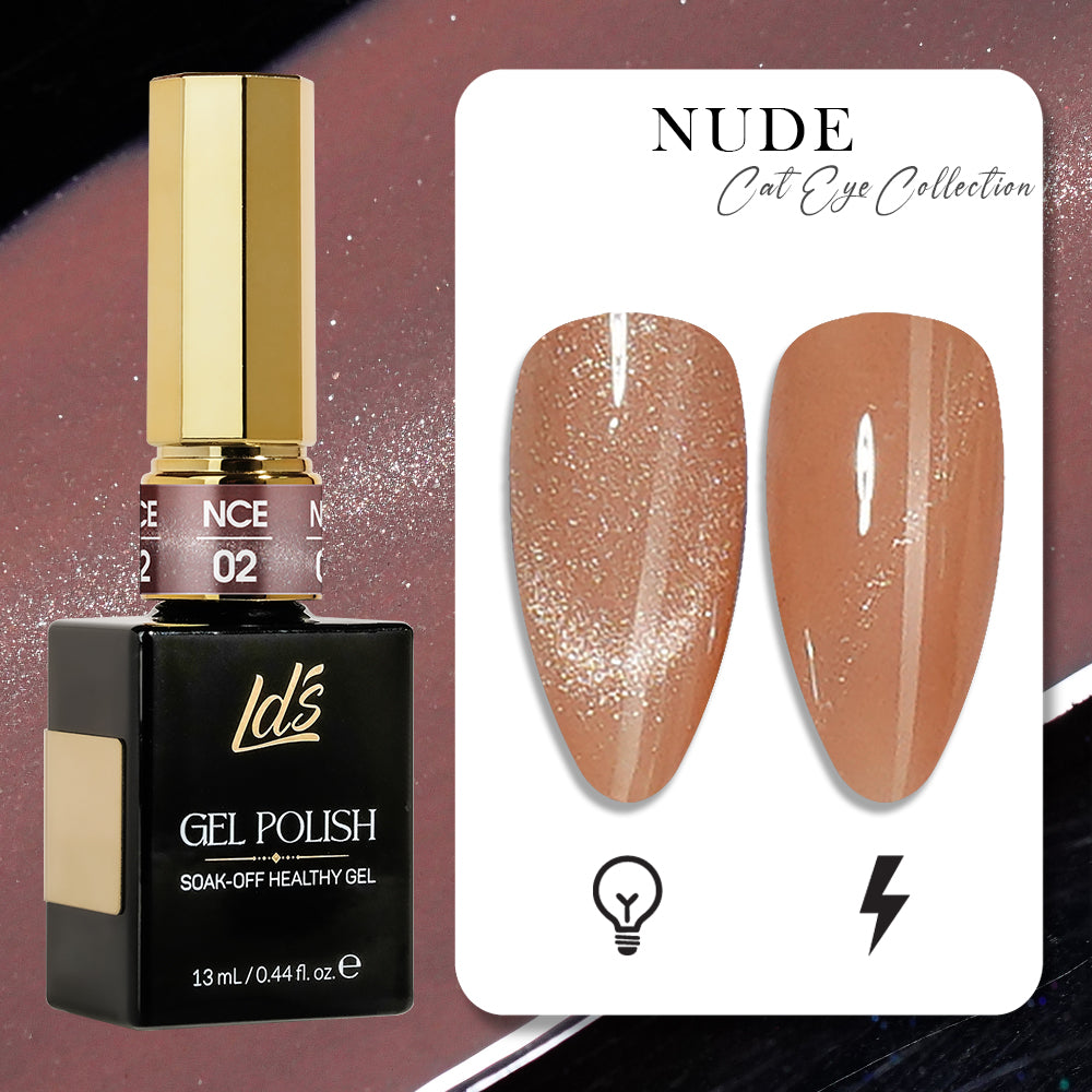 LDS 02 - Gel Polish 0.5 oz - Nude Cat Eyes