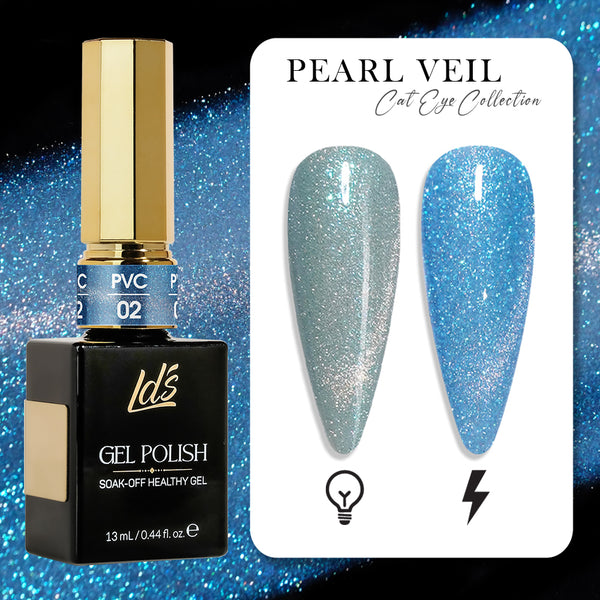 LDS 02 - Gel Polish 0.5 oz - Pearl Veil Cat Eyes