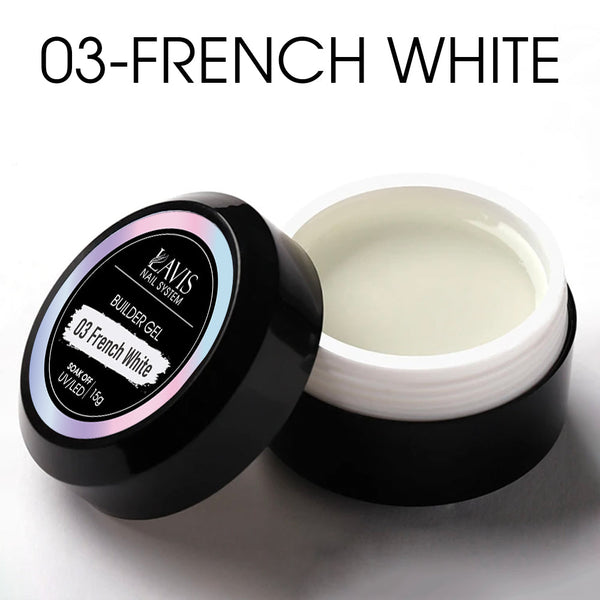 LAVIS J03 - Builder Gel In The Jar 15g - French White