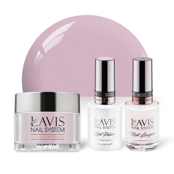 LAVIS 3 in 1 - 030 Pastel Blush - Acrylic & Dip Powder, Gel & Lacquer