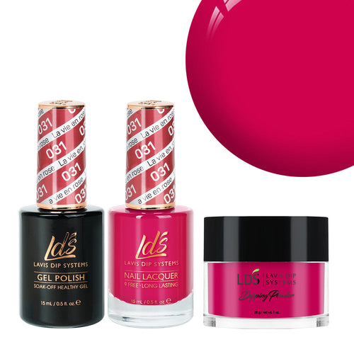 LDS 3 in 1 - 031 La Vie En Rose - Dip, Gel & Lacquer Matching