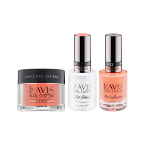 LAVIS 3 in 1 - 033 Glad Orange - Acrylic & Dip Powder, Gel & Lacquer