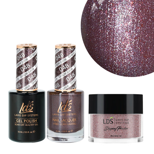 LDS 3 in 1 - 048 Grape Juice - Dip, Gel & Lacquer Matching