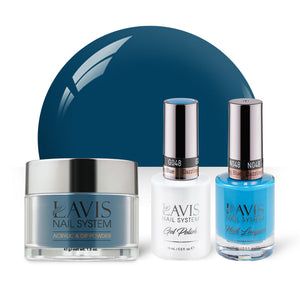 LAVIS 3 in 1 - 048 Dazzling Blue - Acrylic & Dip Powder, Gel & Lacquer