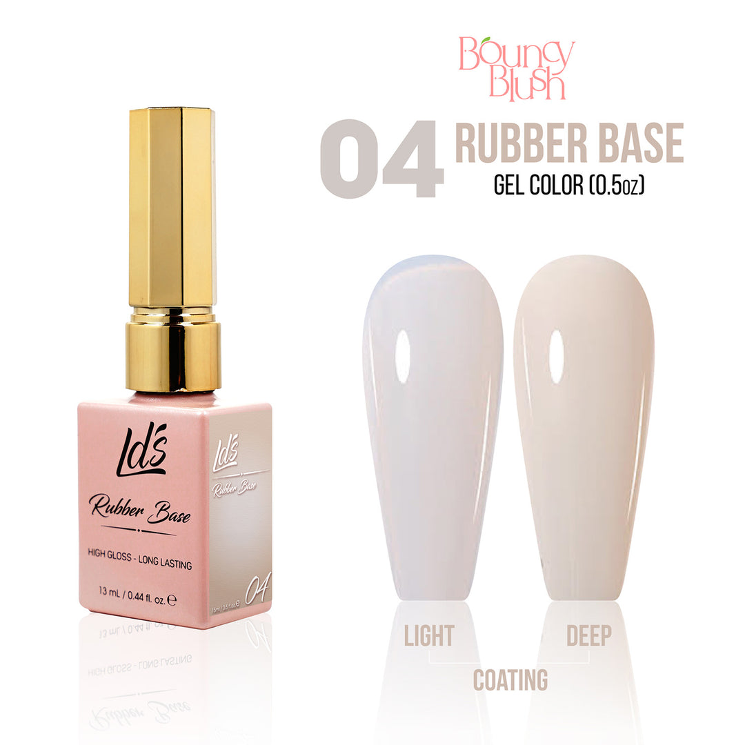 LDS Rubber Base Gel - RB-04 - GEL POLISH 0.5 OZ - Bouncy Blush Collection