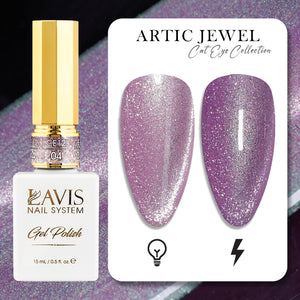 LAVIS Cat Eye CE12 - 04 - Gel Polish 0.5 oz -  Artic Jewel Collection