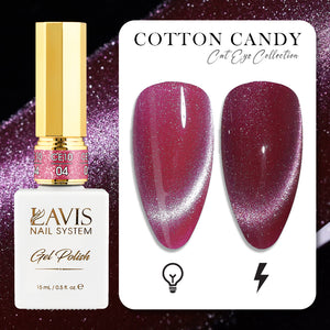 LAVIS Cat Eye CE10 - 04 - Gel Polish 0.5 oz -  Cotton Candy Collection