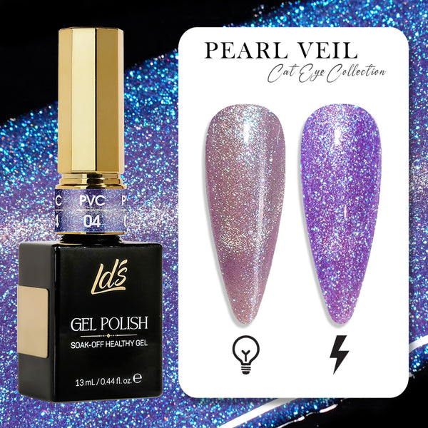 LDS 04 - Gel Polish 0.5 oz - Pearl Veil Cat Eyes