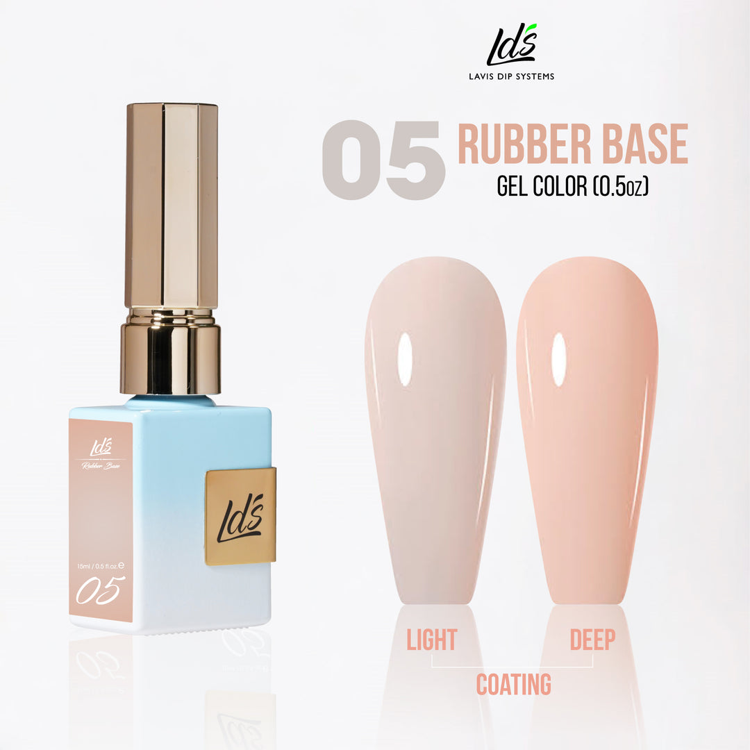 LDS Rubber Base Gel - RB-05 - GEL POLISH 0.5 OZ - Bouncy Blush Collection