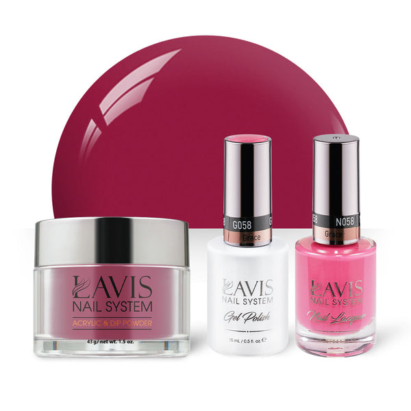 LAVIS 3 in 1 - 058 Grace - Acrylic & Dip Powder, Gel & Lacquer