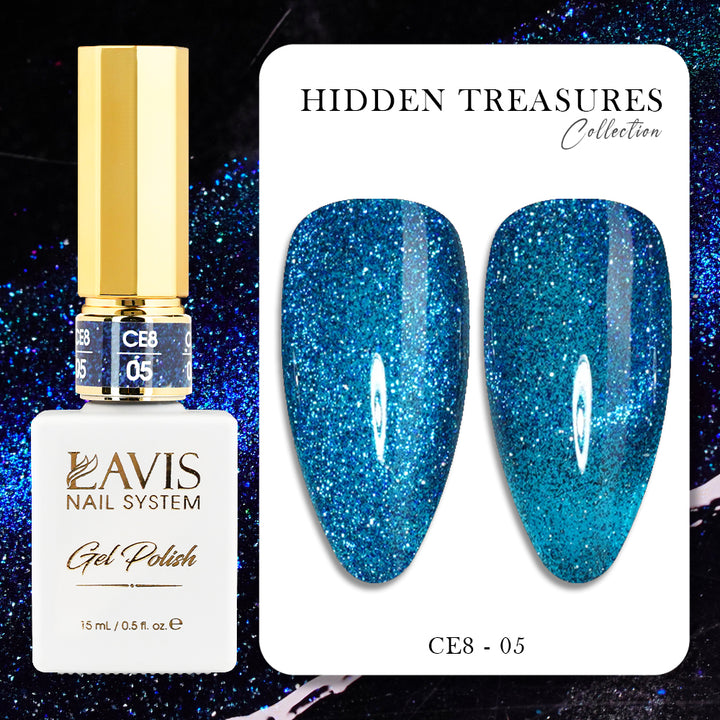 LAVIS Cat Eye CE8 - 05 - Gel Polish 0.5 oz - Hidden Treasures