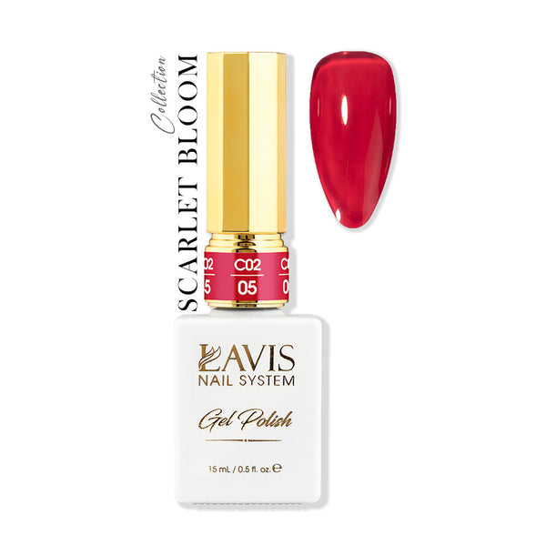 LAVIS C02 - 05 - Gel Polish 0.5 oz - Scarlet Bloom Collection by LAVIS NAILS sold by DTK Nail Supply