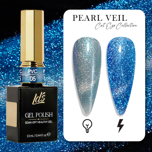 LDS 05 - Gel Polish 0.5 oz - Pearl Veil Cat Eyes