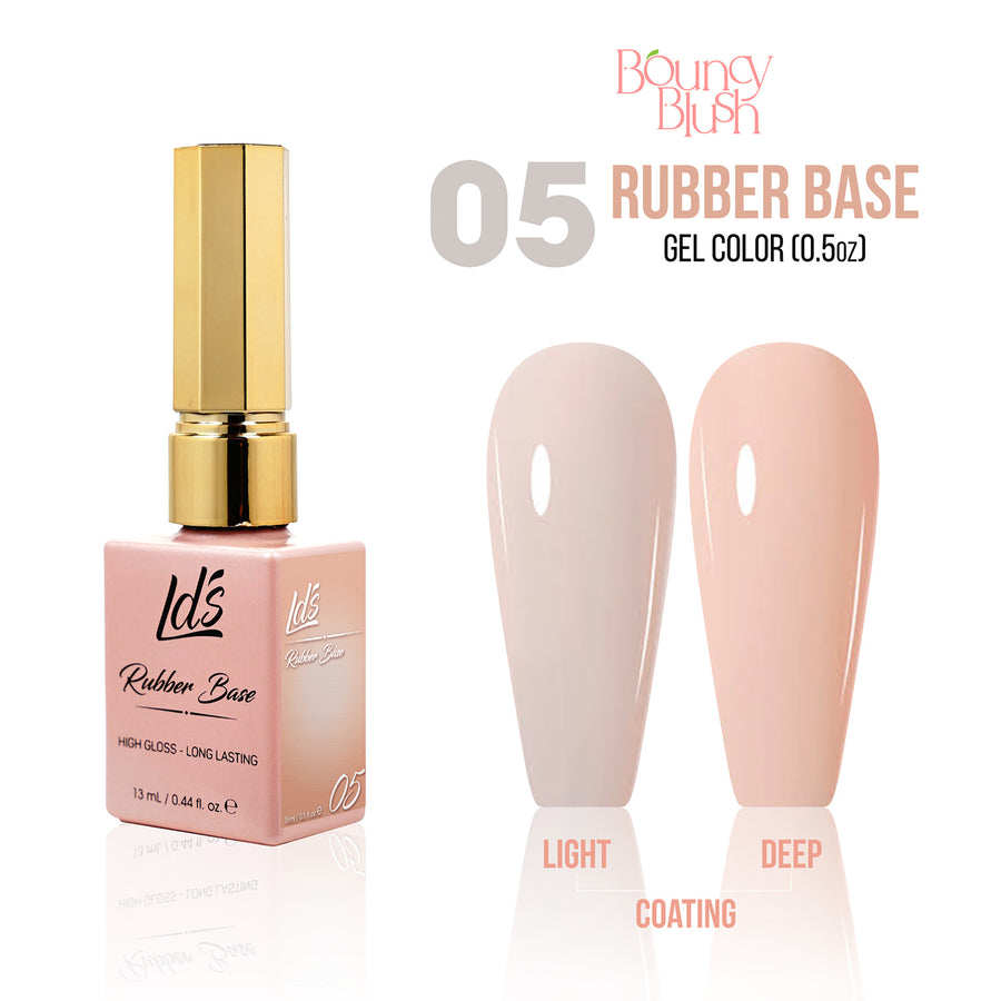 LDS Rubber Base Gel - RB-05 - GEL POLISH 0.5 OZ - Bouncy Blush Collection