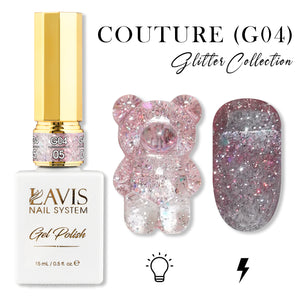 LAVIS Glitter G04 - 04 - Gel Polish 0.5 oz - Couture Collection