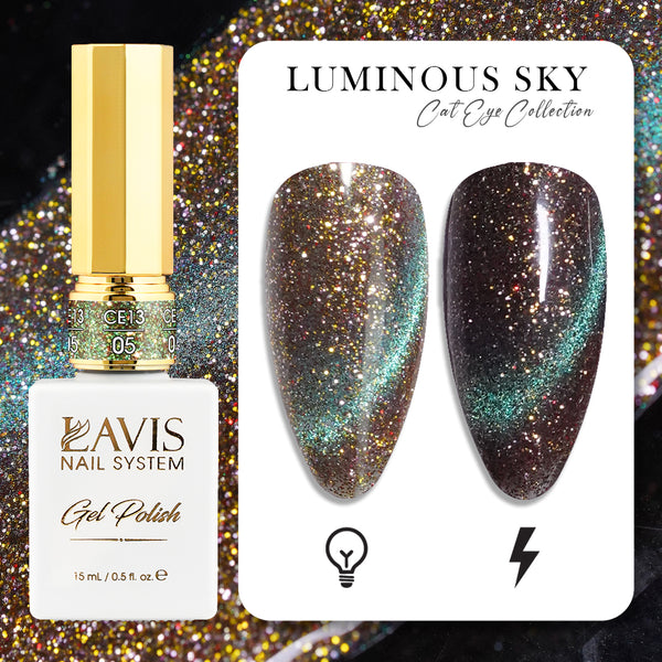 LAVIS Cat Eye CE13 - 05 - Gel Polish 0.5 oz -  Luminous Sky Collection