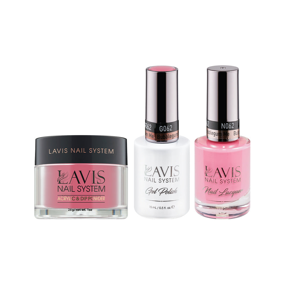 LAVIS 3 in 1 - 062 Bubblegum Me - Acrylic & Dip Powder, Gel & Lacquer