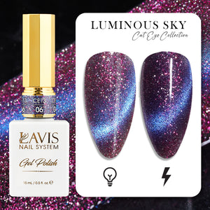 LAVIS Cat Eye CE13 - 06 - Gel Polish 0.5 oz -  Luminous Sky Collection