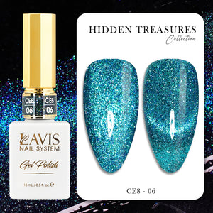 LAVIS Cat Eye CE8 - 06 - Gel Polish 0.5 oz - Hidden Treasures