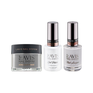 LAVIS 3 in 1 - 079 Metal Gray - Acrylic & Dip Powder, Gel & Lacquer