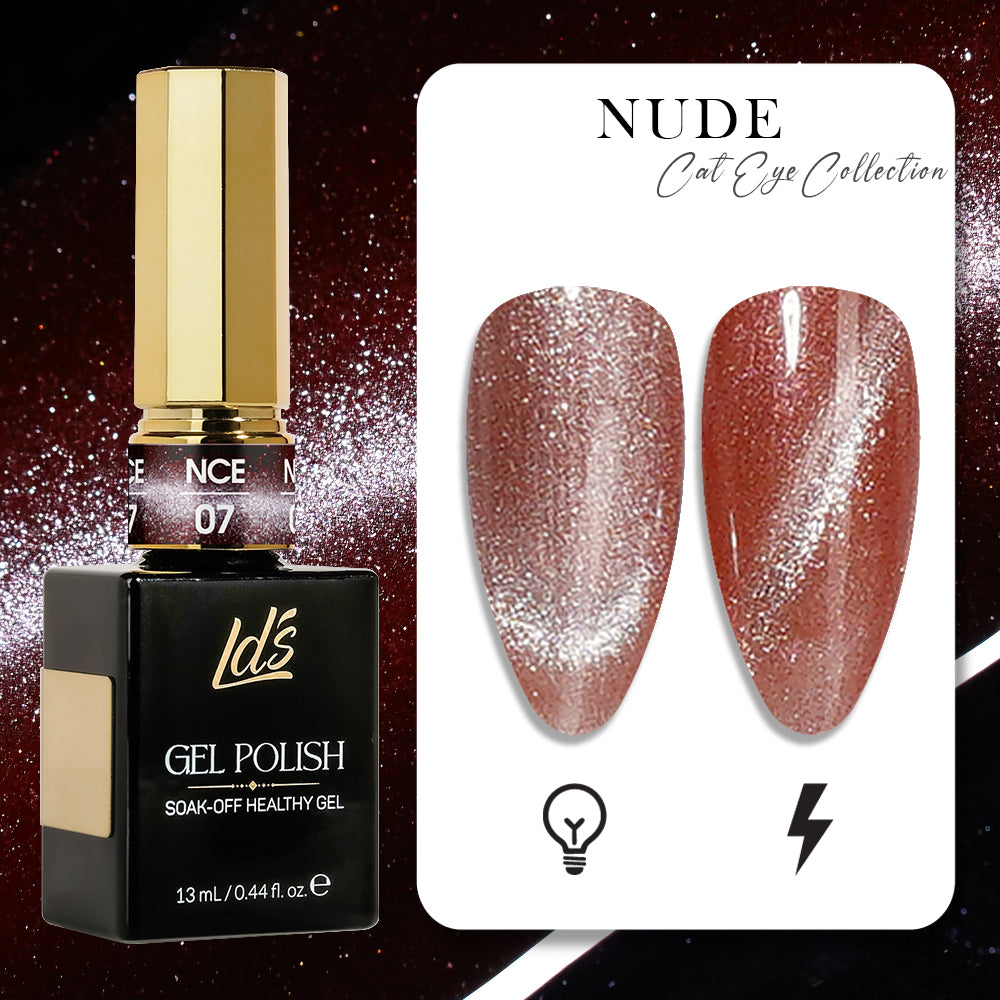 LDS 07 - Gel Polish 0.5 oz - Nude Cat Eyes