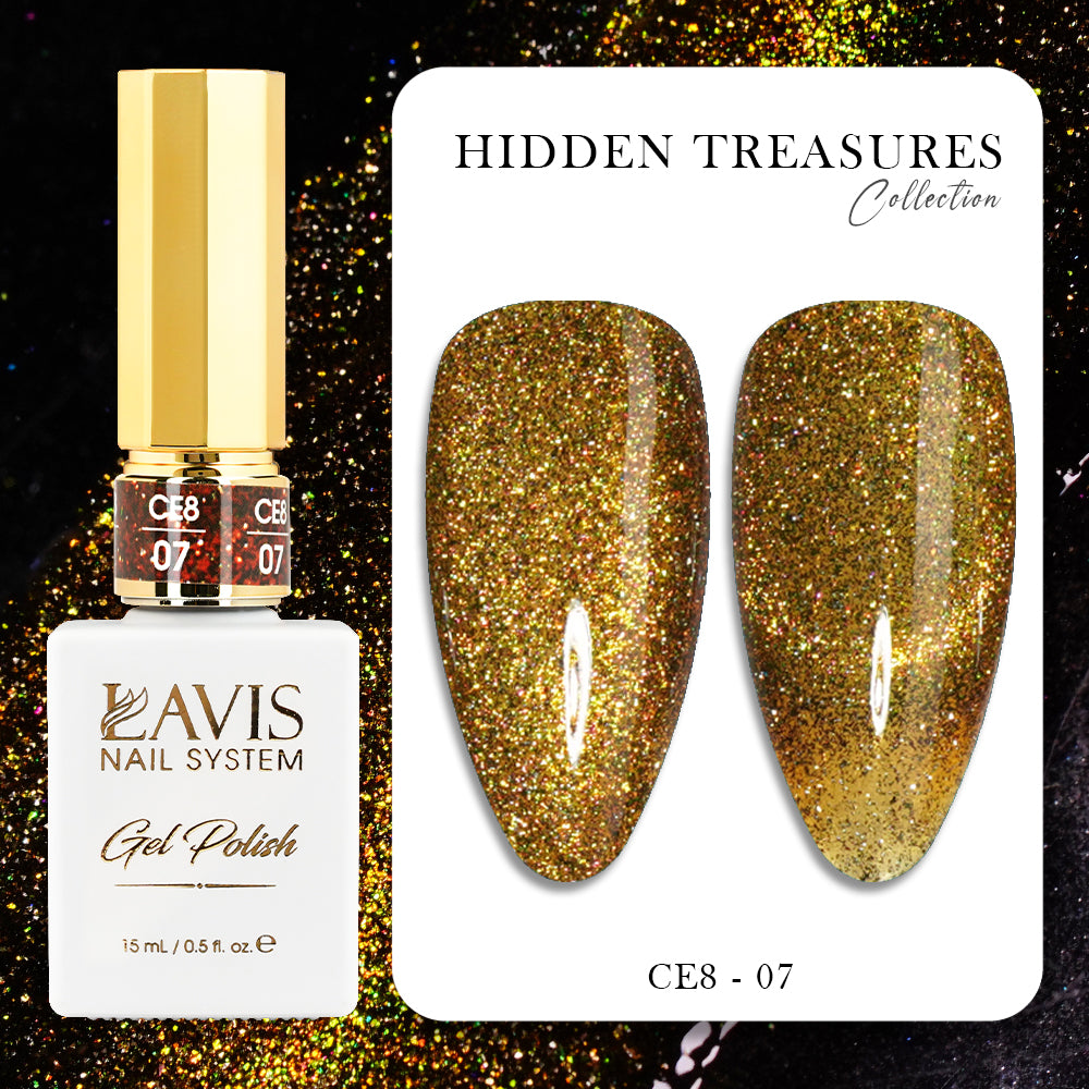 LAVIS Cat Eye CE8 - 07 - Gel Polish 0.5 oz - Hidden Treasures