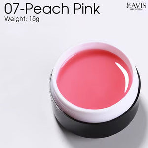 LAVIS J07 - Builder Gel In The Jar 15g - Peach Pink