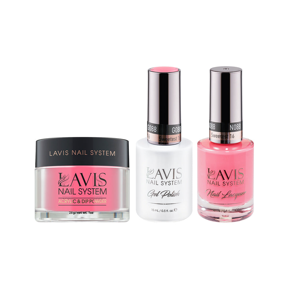 LAVIS 3 in 1 - 088 Sweetest 16 - Acrylic & Dip Powder, Gel & Lacquer