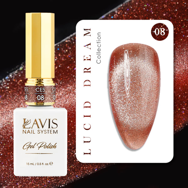 LAVIS Cat Eye CE5 - 08 - Gel Polish 0.5 oz - Lucid Dream Collection