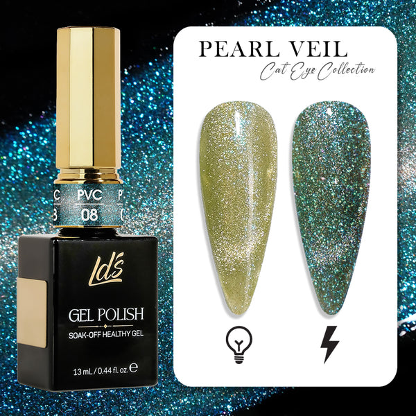 LDS 08 - Gel Polish 0.5 oz - Pearl Veil Cat Eyes