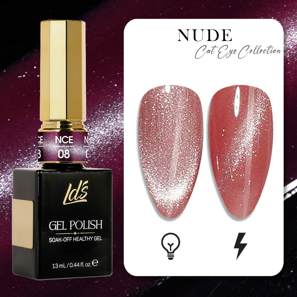 LDS 08 - Gel Polish 0.5 oz - Nude Cat Eyes