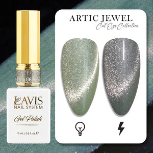 LAVIS Cat Eyes CE12 - 08 - Gel Polish 0.5 oz -  Artic Jewel Collection