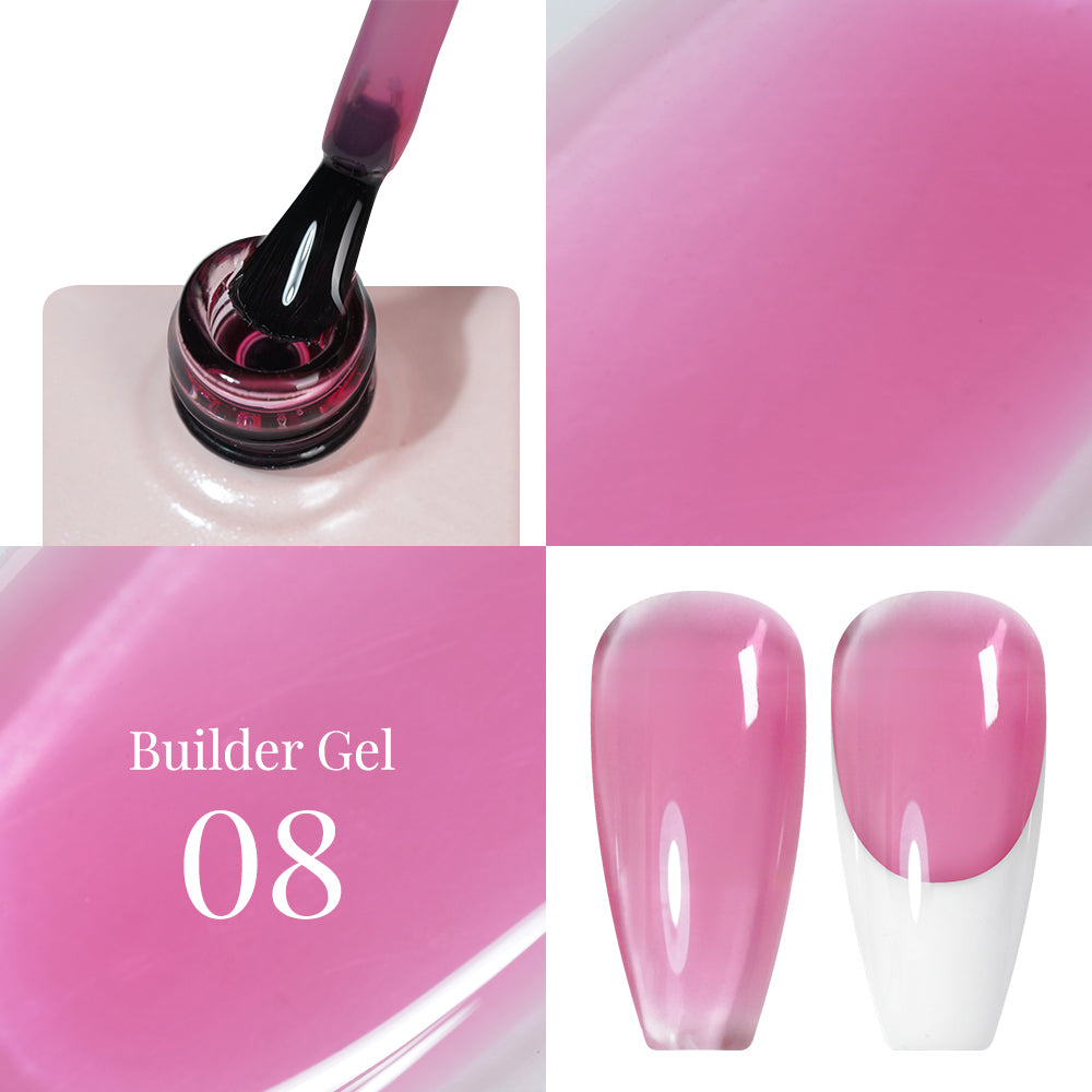 LAVIS Builder Gel In The Bottle - B08 Pink Glass - Gel Polish 15ml